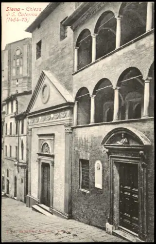 Cartolina Siena Siena Chiesadi S. Caterina 1913