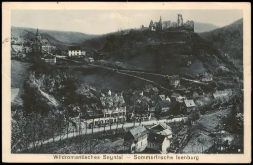 Ansichtskarte Isenburg Westerwald Stadtblick Sayntal 1928