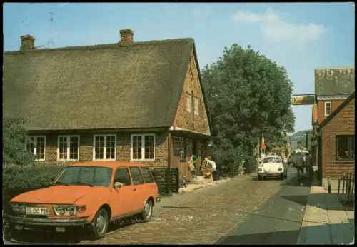 Insel Fanø Insel Fanø Nordby Straßen Partie Autos u.a. Volkswagen VW Käfer 1975