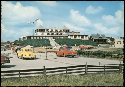 Søndervig Ortsansicht Hotel Klitten Autos u.a. Volkswagen VW Käfer 1961