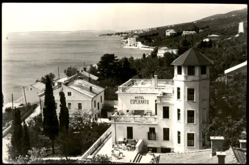 Postcard Selce Panorama Küstenabschnitt 1960