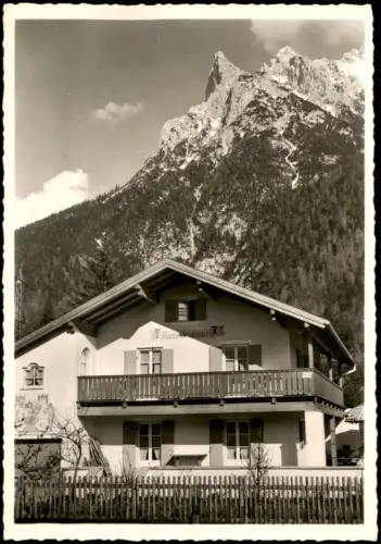 Ansichtskarte Mittenwald LANDHAUS-PENSION-ISARAUEN 1962