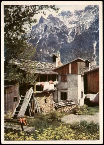 Ansichtskarte Mittenwald Bunte Heimat Stiller Winkel 1956