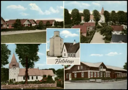 Postcard Fjelstrup Sogn Fjelstrup Mehrbildkarte mit 5 Ortsansichten 1967