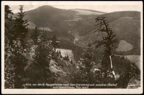 Thüringen 12 Apostelfelsen Kanzlersgrund Oberhof Oberschönau Thür. Wald 1952