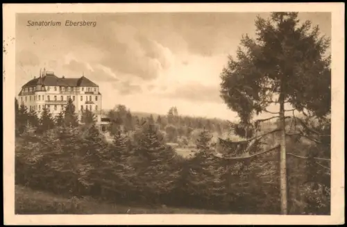Ansichtskarte Bad Wildungen Partie am Sanatorium Ebersberg 1927