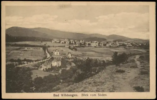 Ansichtskarte Bad Wildungen Panorama-Ansicht Blick vom Süden 1910