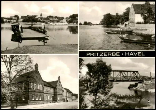 Pritzerbe DDR MB mit Fähre, Polytechn. Oberschule und Havel Partie 1975