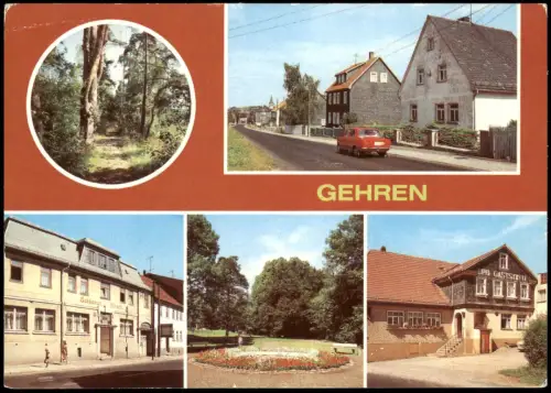 Gehren (Thüringen) Naturschutzgebiet,   "Goldener Hirsch" LPG-Gaststätte 1983