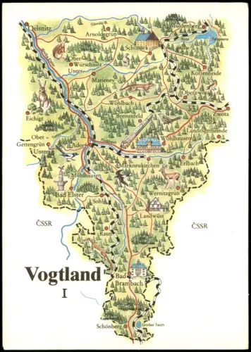 Bad Elster Landkarten Ak: Vogtland I Bad Elster, Markneukirchen 1981