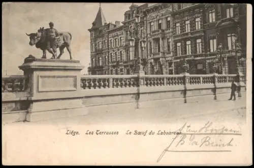 Postkaart Lüttich Luik Lîdje Liége. Les Terrasses 1905