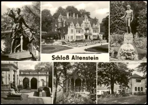 Ansichtskarte Bad Liebenstein Schloß Altenstein DDR Mehrbild-AK 1974