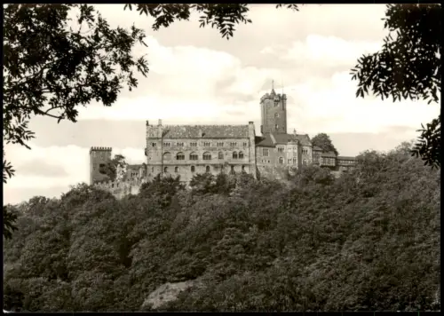 Ansichtskarte Eisenach Die Wartburg von Südosten zur DDR-Zeit 1977