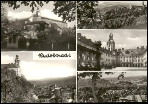 Rudolstadt DDR Mehrbild-AK u.a. mit Heidecksburg, Stadtkirche uvm. 1983
