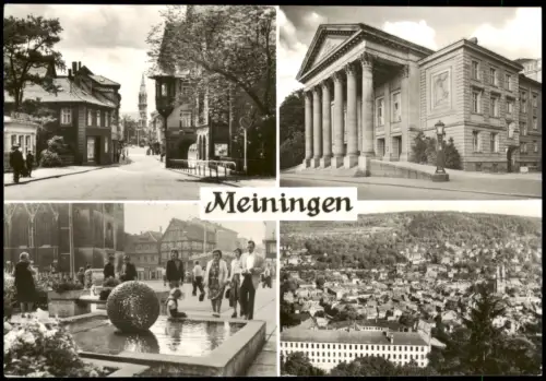 Meiningen DDR Georgstraße, Meininger Theater, Platz der Republik 1990