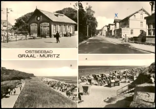 Graal-Müritz, Milchbar "Seestern", Rosa-Luxemburg-Straße,   Strand 1981