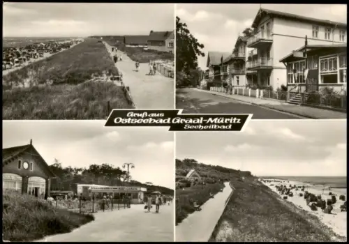 Graal-Müritz Strand und Strandpromenade sowie Gaststätte und Hotels 1970