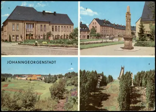Johanngeorgenstadt Kulturhaus Karl Marx Postsäule Ferienheime Schwefelwerk 1979