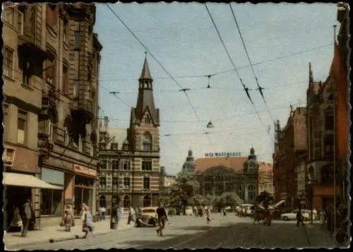 Ansichtskarte Erfurt Anger Personen alte Autos Geschäfte zur DDR-Zeit 1961