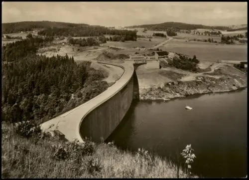 Ansichtskarte Pöhl Talsperre zur DDR-Zeit 1965