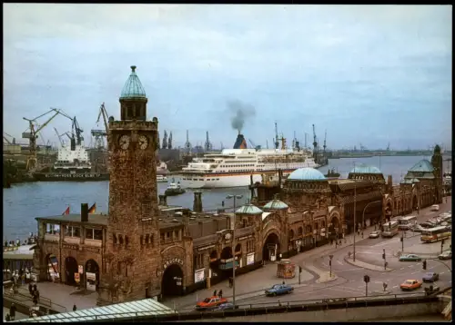 Altona-Hamburg HAFEN Schiff MS EUROPA passiert BLOHM VOSS DOCK 1980