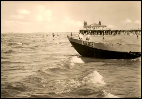 Ahlbeck (Usedom) Ostseebad Usedom zur DDR-Zeit Blick zur Seebrücke 1968