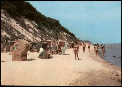 Ückeritz (Usedom) Strand, Strandkörbe, Urlauber zur DDR-Zeit 1968