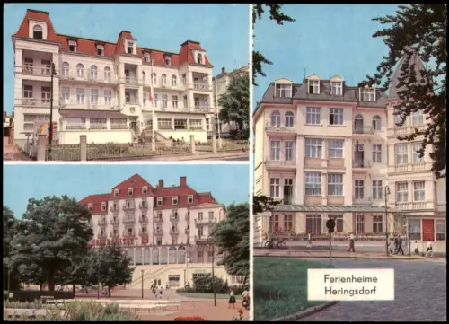 Heringsdorf Usedom DDR Mehrbildkarte Ferienheime 3 Ansichten 1969