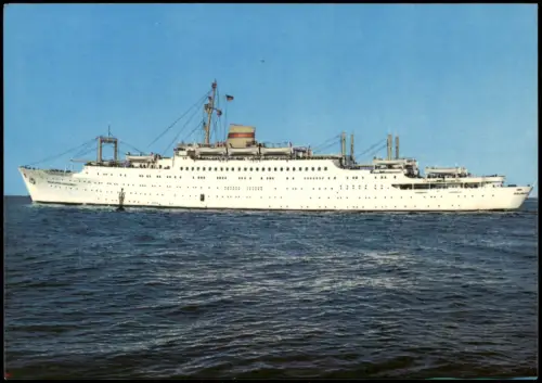 Ansichtskarte  DDR Schiffsfoto-AK Urlauberschiff MS Völkerfreundschaft 1969