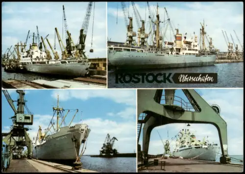 Ansichtskarte Rostock Hafen 1971