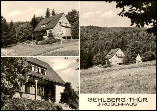 Ansichtskarte Gehlberg DDR Mehrbild-AK mit dem Froschhaus 1960