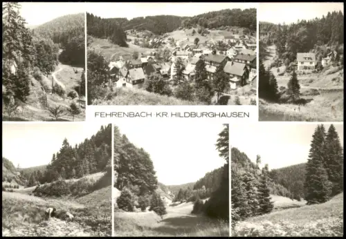 Ansichtskarte Fehrenbach DDR Mehrbild-AK mit diversen Ortsansichten 1978