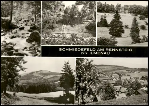 Schmiedefeld Rennsteig DDR Mehrbild-AK ua Vessertal Georg-Schumann-Platz  1978