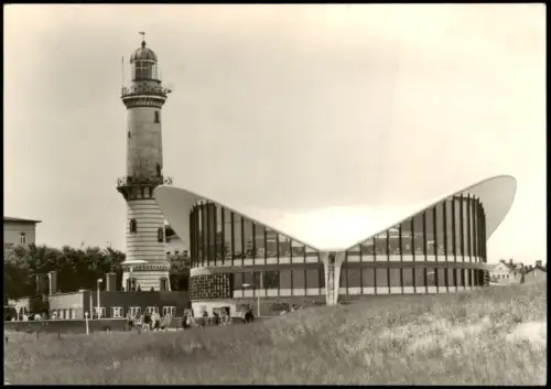 Warnemünde-Rostock Konsum Gaststätte Teepott und Leuchtturm zur DDR-Zeit 1969
