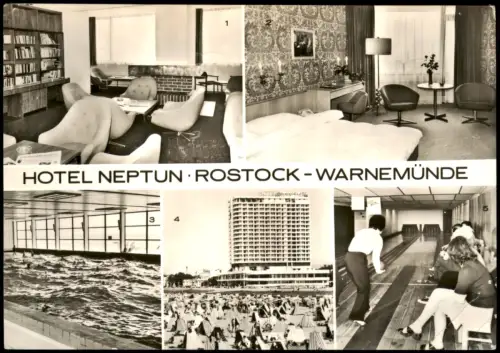 Warnemünde-Rostock DDR Mehrbild-AK HOTEL NEPTUN ROSTOCK WARNEMÜNDE 1975