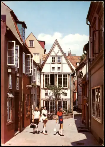 Ansichtskarte Bremen Stadtteilansicht Wüstestätte (Schnoor) 1981/1975