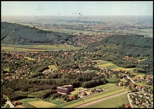 Ansichtskarte Porta Westfalica  Pforte Hausberge Barkhausen Luftaufnahme 1980