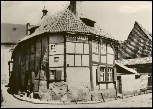 Quedlinburg DDR AK Ältester deutscher Ständerbau aus dem 14. Jahrhundert 1965
