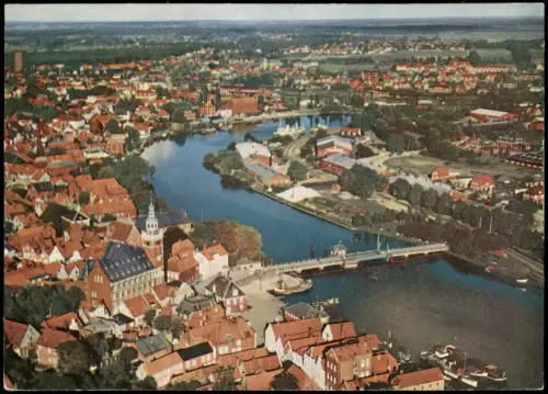 Ansichtskarte Leer (Ostfriesland) Luftbild Totale vom Flugzeug aus 1960