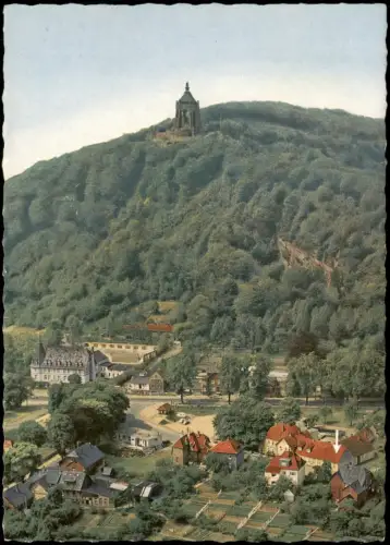 Ansichtskarte Porta Westfalica Luftbild Hotel-Restaurant Friedenstal 1965