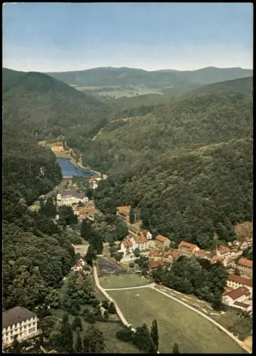 Ansichtskarte Bergzabern Luftbild Luftaufnahme Stadt und See 1969