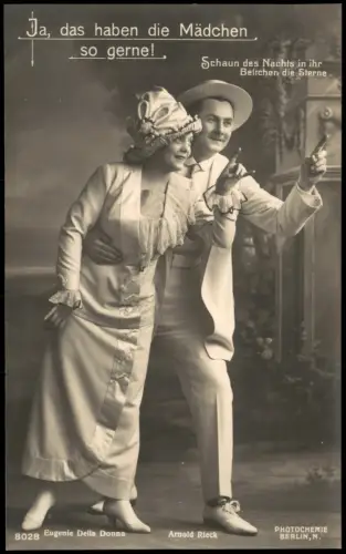 Frühe Schauspiel-Kunst mit Eugenie Della Donna u. Arnold Rieck 1912