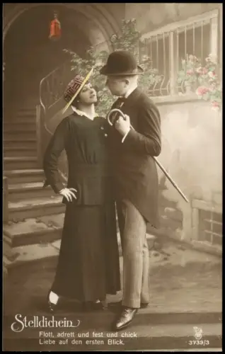 Liebe Liebespaare Fotokunst Liebes-Paar Karten-Serie STELLDICHEIN 1910