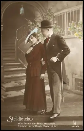 Liebe Liebespaare Fotokunst Verliebtes Paar Karten-Serie STELLDICHEIN 1910