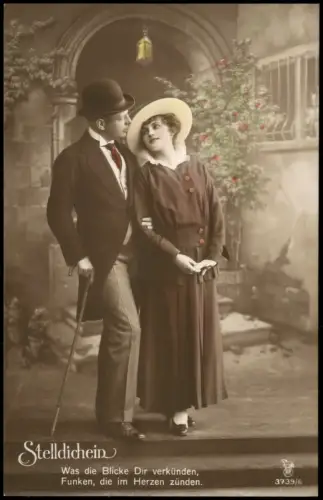 Romantik Liebe Liebespaare Fotokunst Paar Karten-Serie STELLDICHEIN 1910