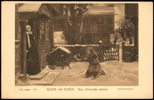 Künstlerkarte Gemälde GEORG VON ROSEN: Den förlorade sonen 1910