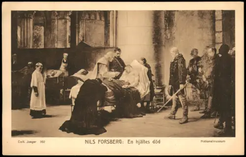 Stockholm Nationalmuseum Gemälde Künstler NILS FORSBERG: En hjältes död 1910