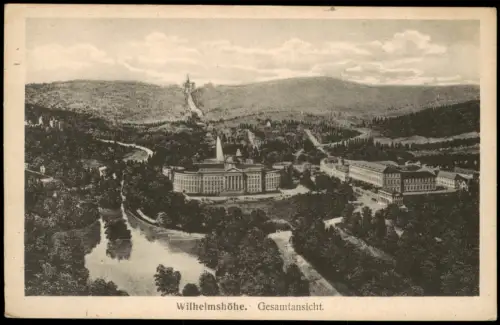 Bad Wilhelmshöhe-Kassel Panorama-Ansicht Wilhelmshöhe Gesamtansicht 1920