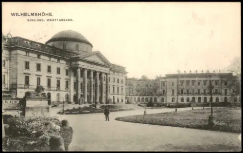Bad Wilhelmshöhe-Kassel Schloss Wilhelmshöhe West-Fassade 1909/1908
