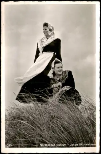 Ansichtskarte Borkum Junge Ostfriesinnen 1932